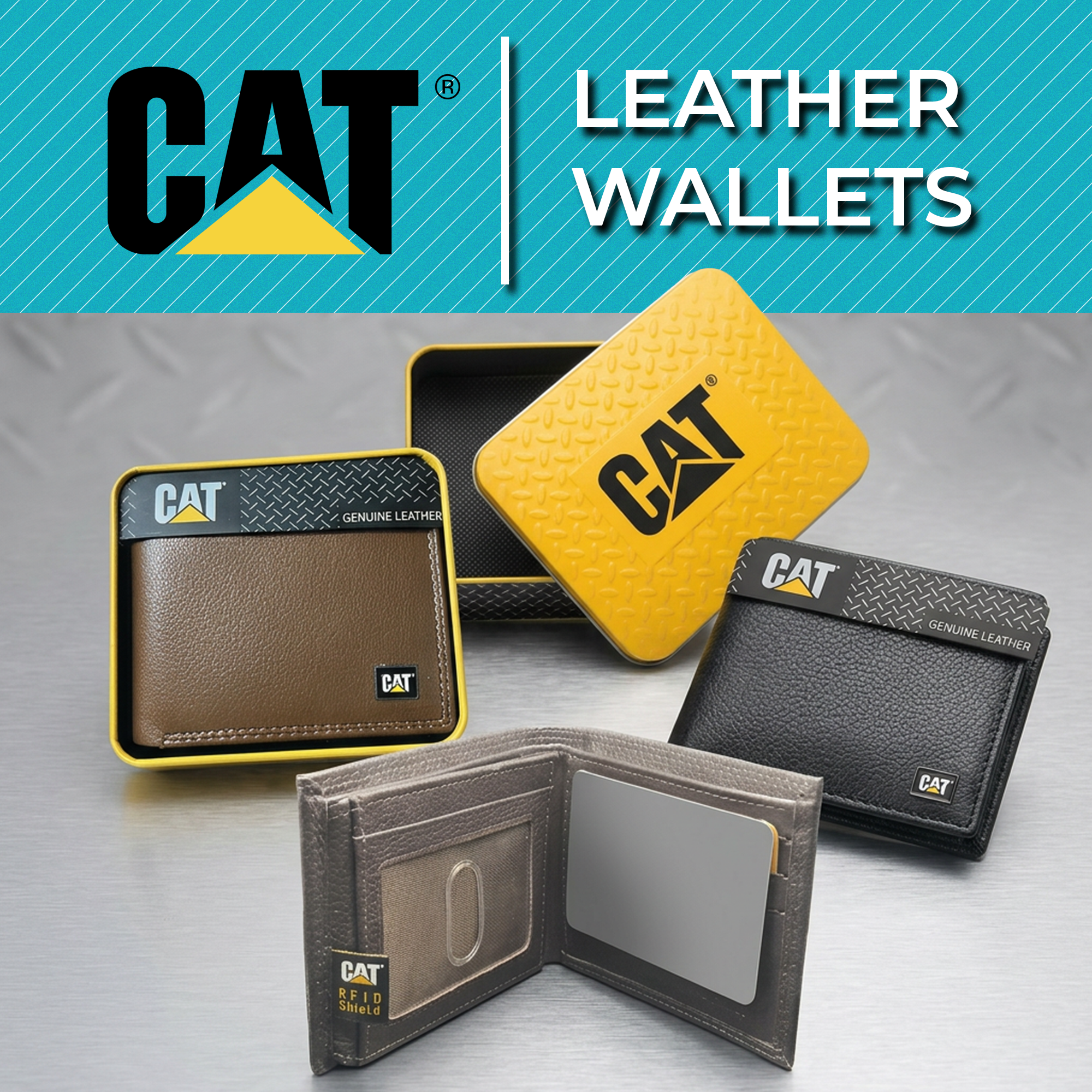 CAT Mens Wallet  E-Tile