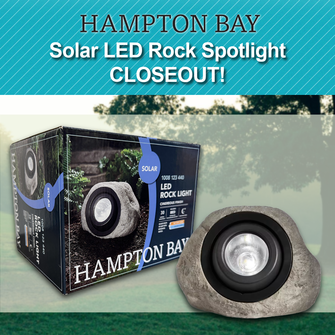 Closeout: Hampton Bay Solar LED Rock Light