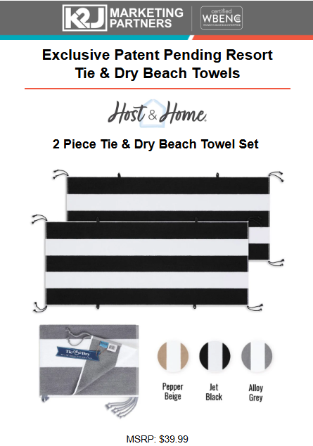 Tie & Dry Beach Towel Set