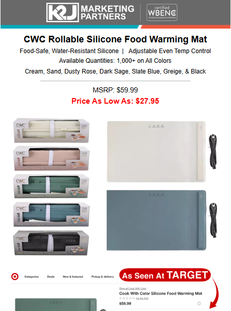 CWC Rollable Silicone Food Warming Mat 3/24/2025