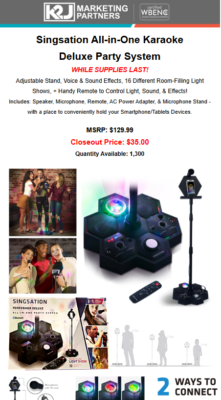 Singsation All-in-One Deluxe Karaoke Party System