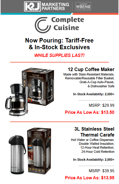 Complete Cuisine Drink-Up: No Tariffs, No Delays