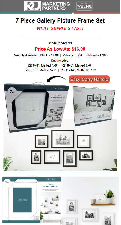 7Pc Gallery Picture Frame Set