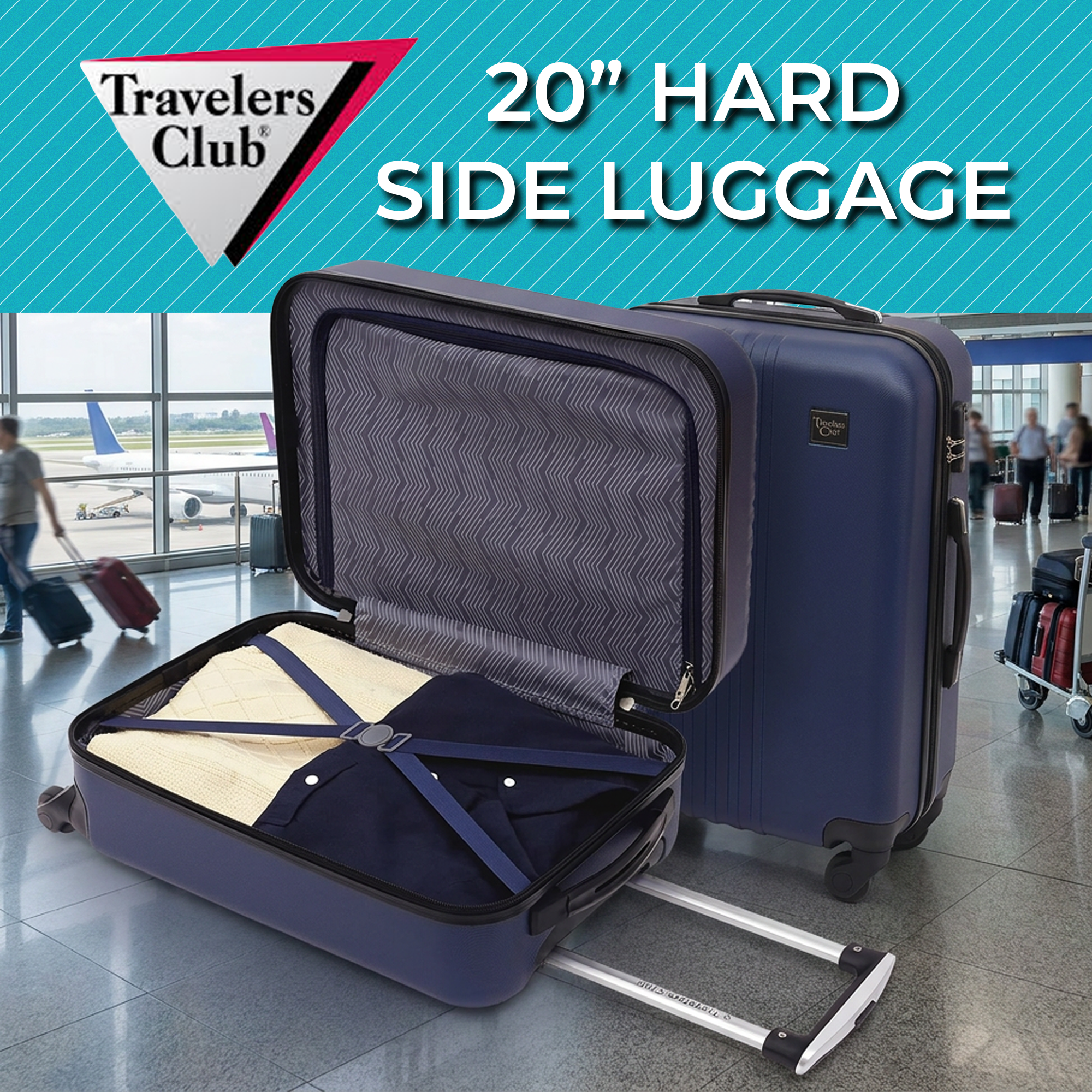 Travelers Club Hard Luggage E-Tile